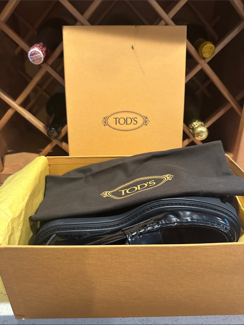 Tod's Black Leather Lug Sole Penny Loafers - Picture 11 of 11